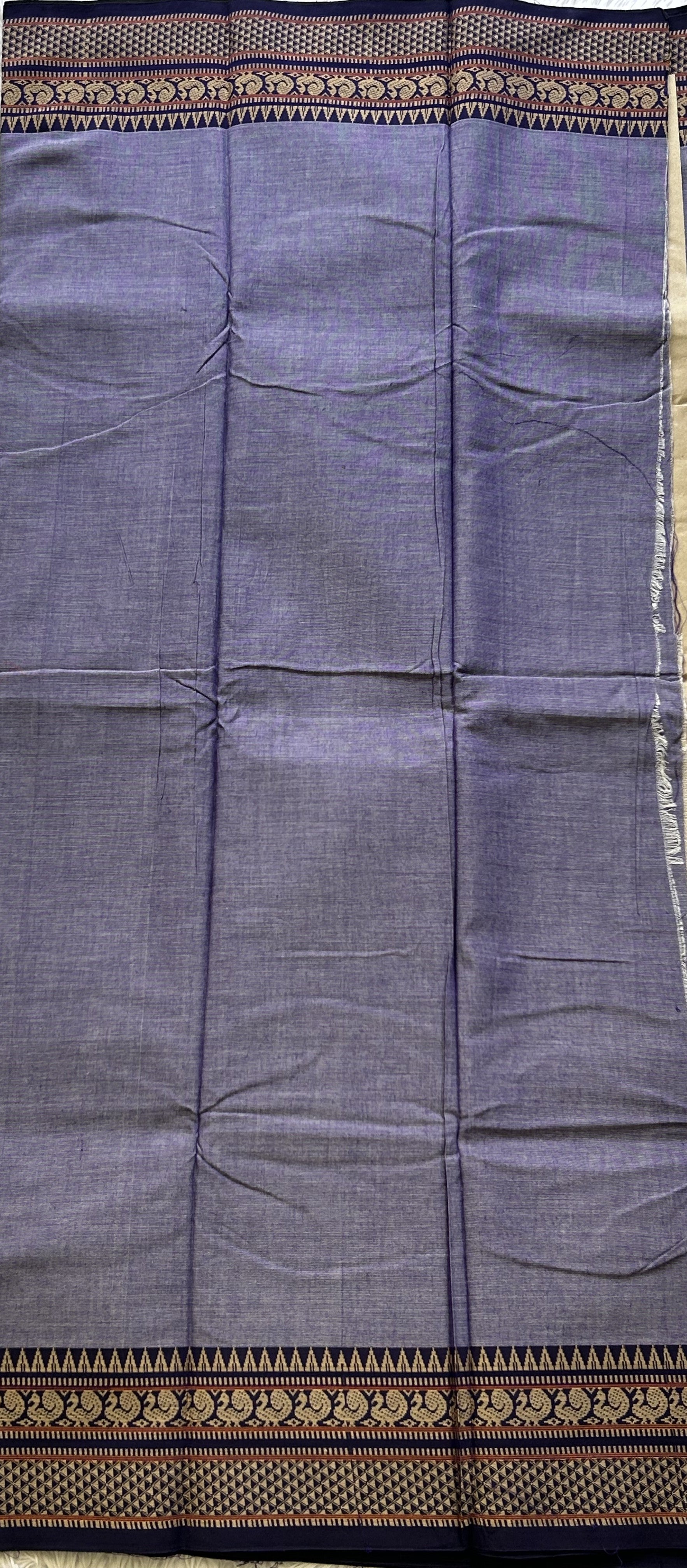Narayanpet Cotton Dress Material – Lavender Heather Color | Handloom Cotton - Sampradaya Designer Studio