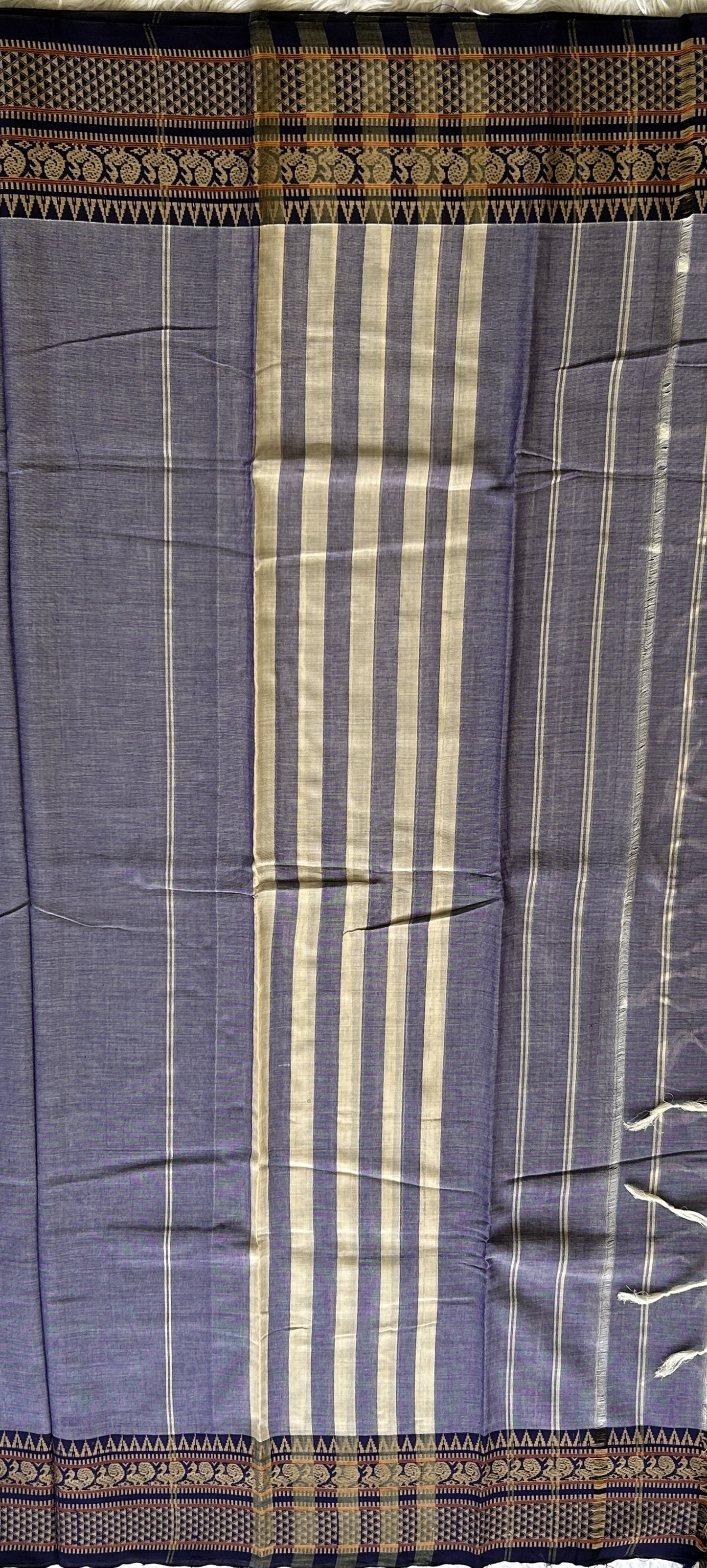 Narayanpet Cotton Dress Material – Lavender Heather Color | Handloom Cotton - Sampradaya Designer Studio