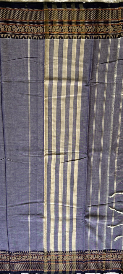 Narayanpet Cotton Dress Material – Lavender Heather Color | Handloom Cotton - Sampradaya Designer Studio