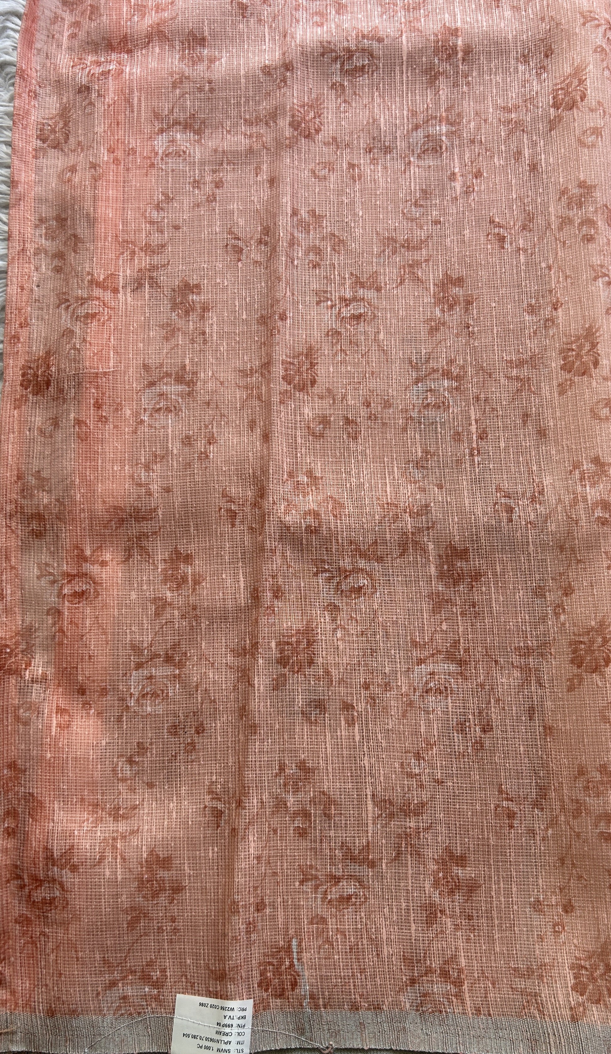 Fancy Linen Saree Off White Colored Exquisite with a Lace Border. - Sampradaya Designer Studio