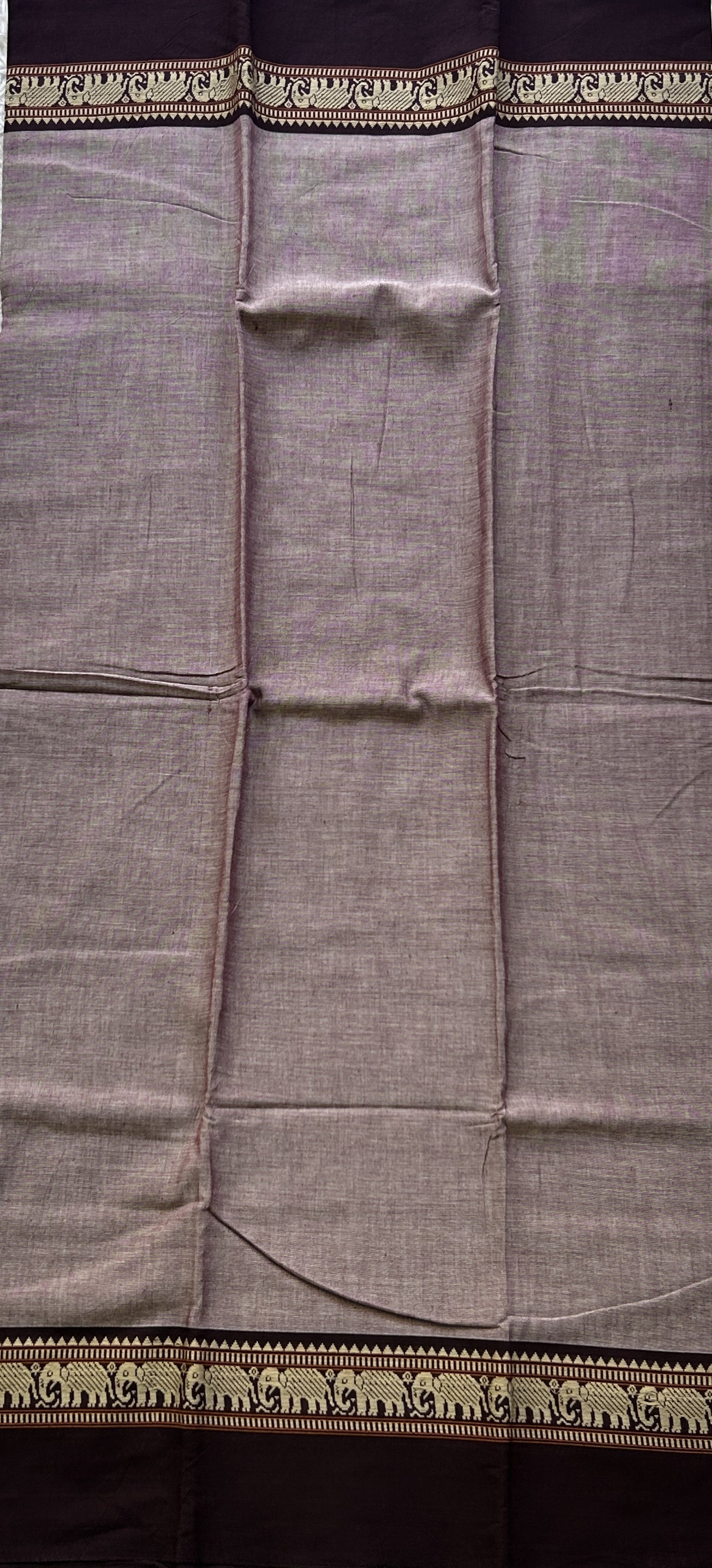 Narayanpet Cotton Dress Material – Brownish Gray Color | Handloom Cotton - Sampradaya Designer Studio