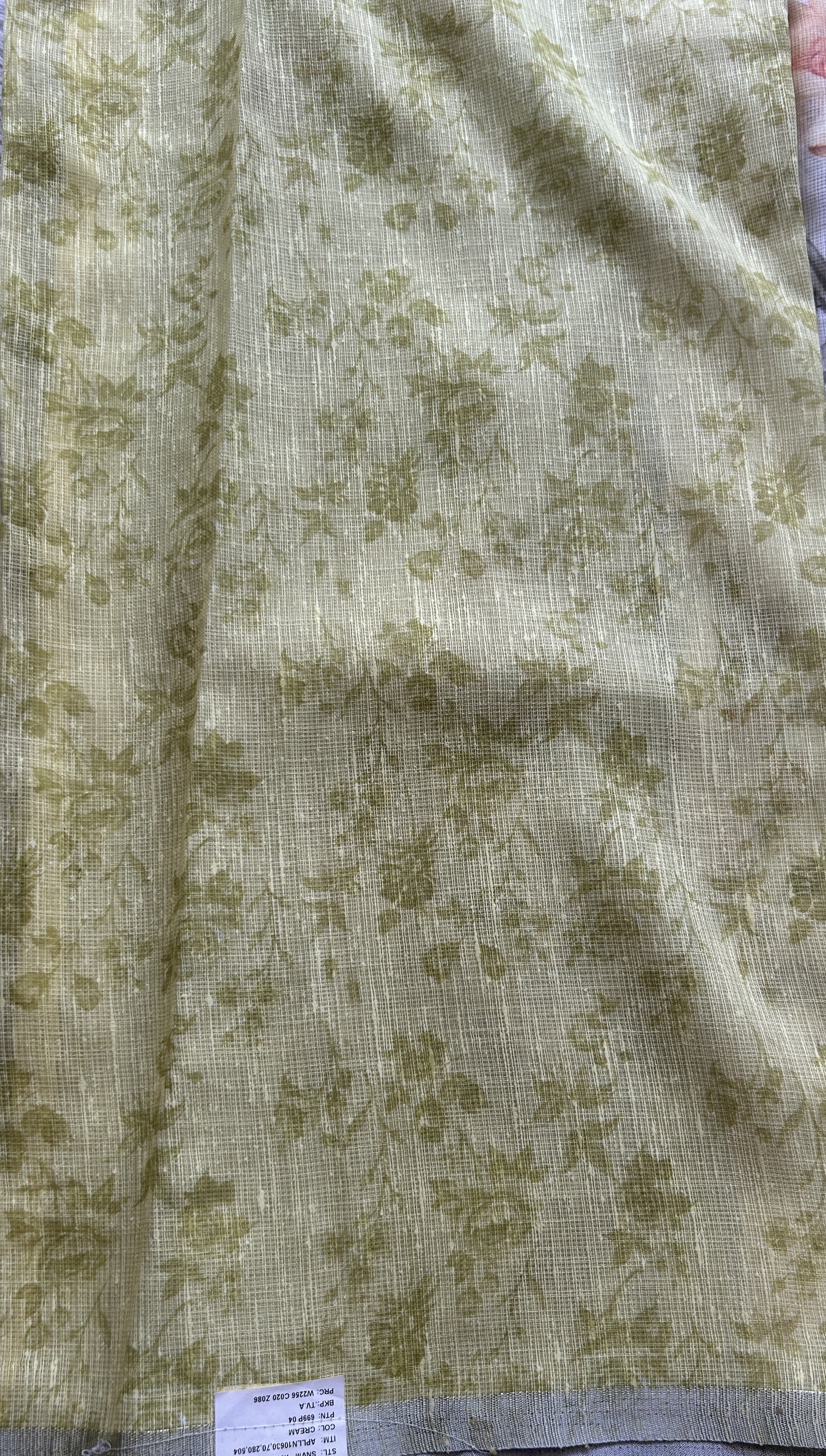 Fancy Linen Saree Off White Colored Complemented with a Lace Border. - Sampradaya Designer Studio