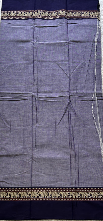 Narayanpet Cotton Dress Material – Light Lavender Heather Color | Handloom Cotton