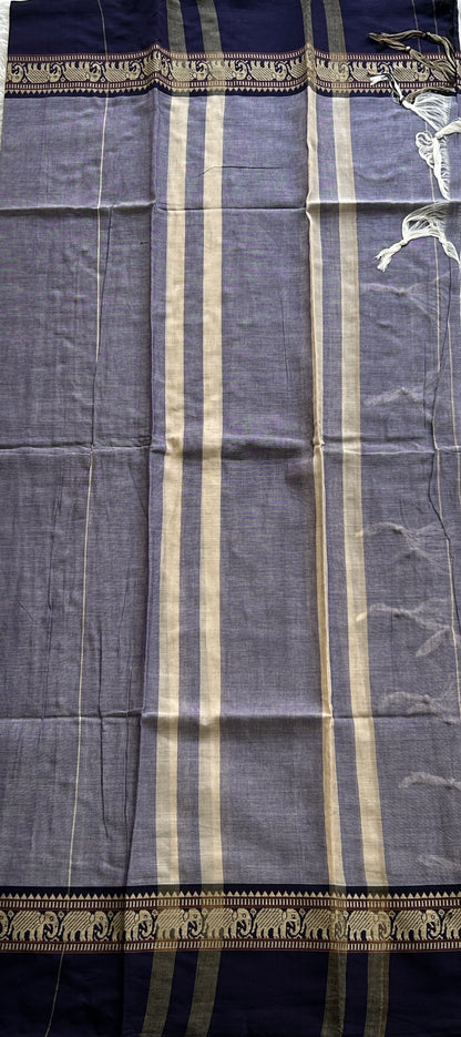 Narayanpet Cotton Dress Material – Light Lavender Heather Color | Handloom Cotton