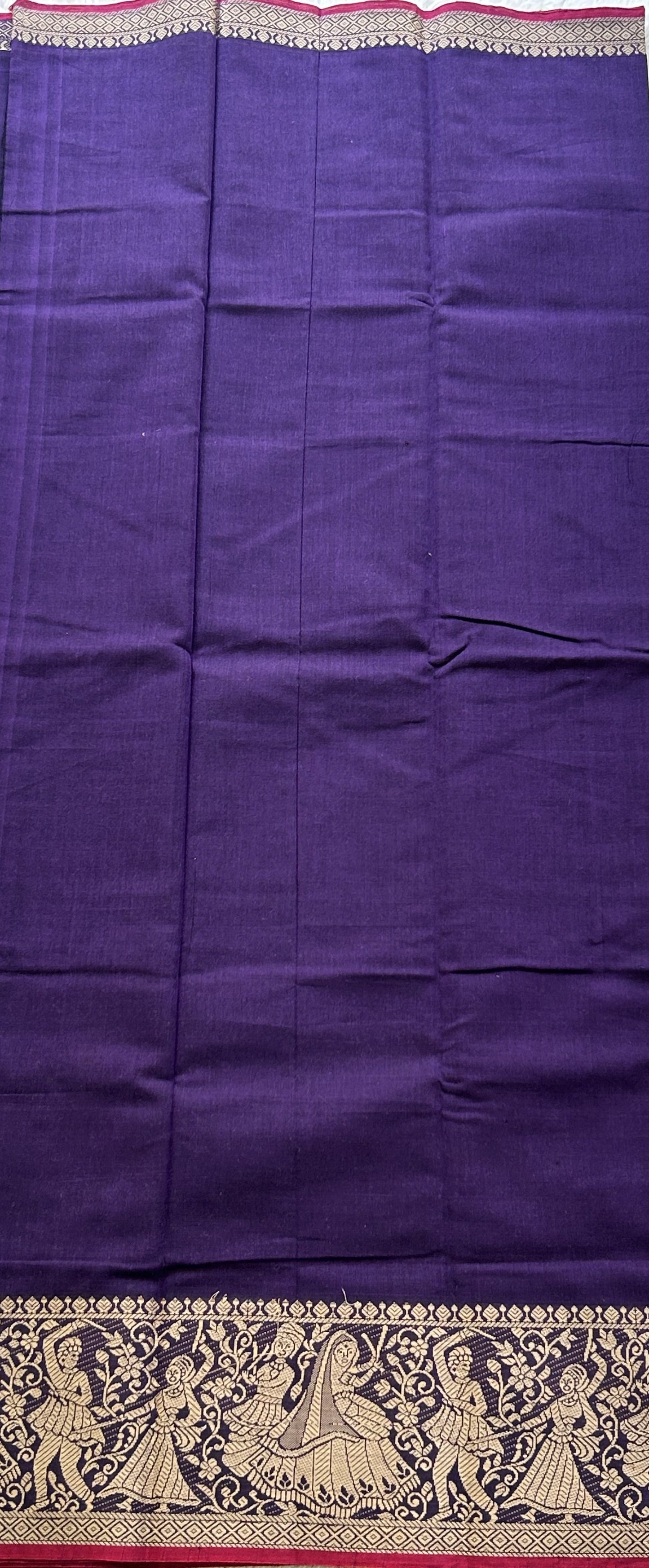 Narayanpet Cotton Dress Material – Aesthetic Purple Color | Handloom Cotton