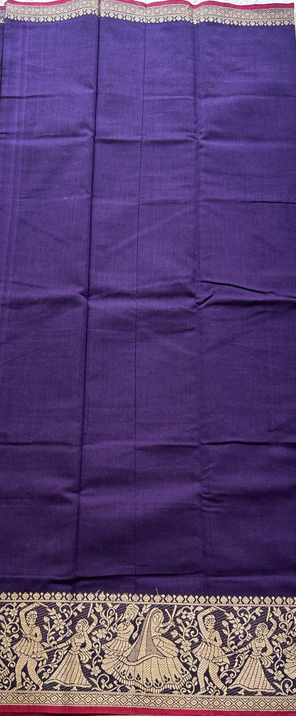 Narayanpet Cotton Dress Material – Aesthetic Purple Color | Handloom Cotton