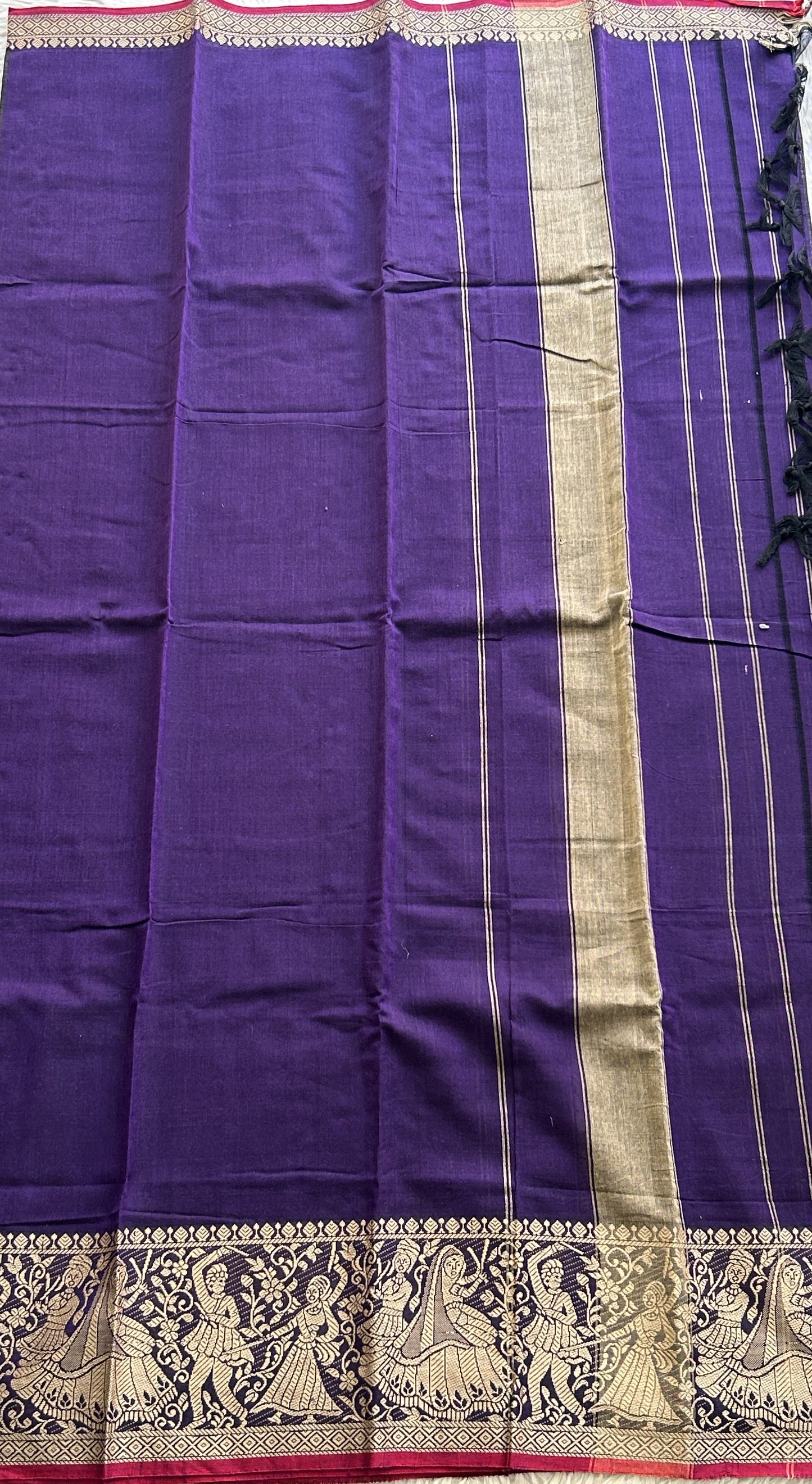 Narayanpet Cotton Dress Material – Aesthetic Purple Color | Handloom Cotton