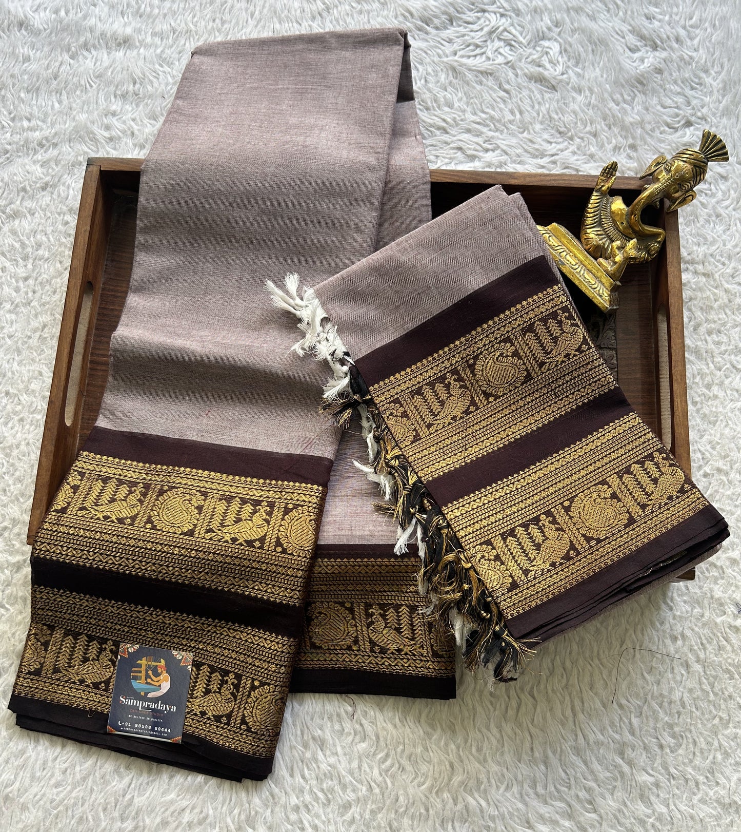 Pale Purple Color Kanchi Cotton Dress Material