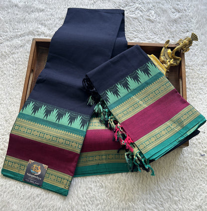 Carbon Blue Color Kanchi Cotton Dress Material