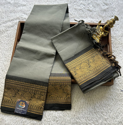 Grey Color Kanchi Cotton Dress Material