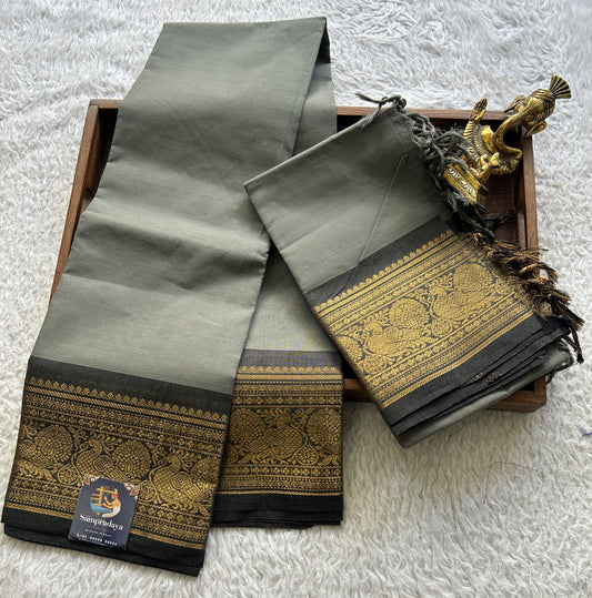 Grey Color Kanchi Cotton Dress Material