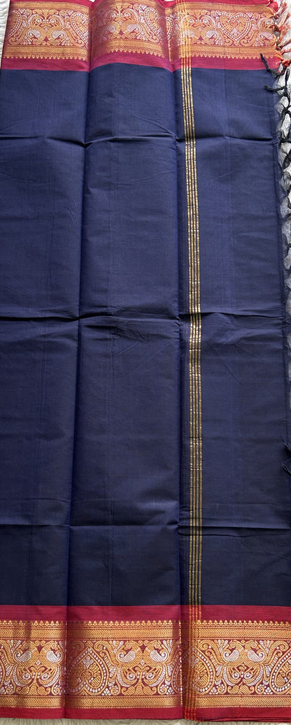 Ink Blue Color Kanchi Cotton Dress Material – Sampradaya Designer Studio