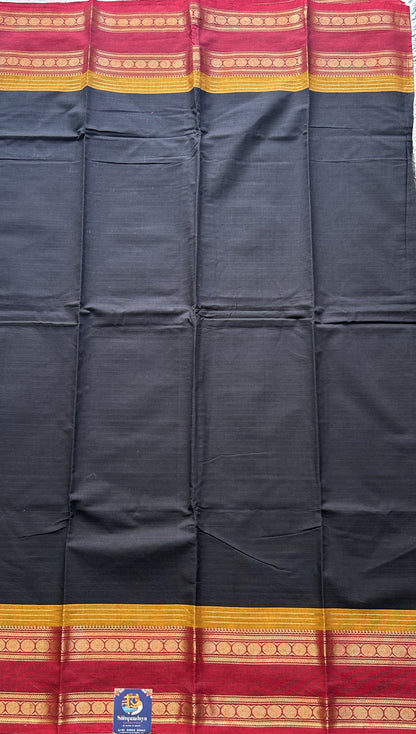 Black Kanchi Cotton Dress Material