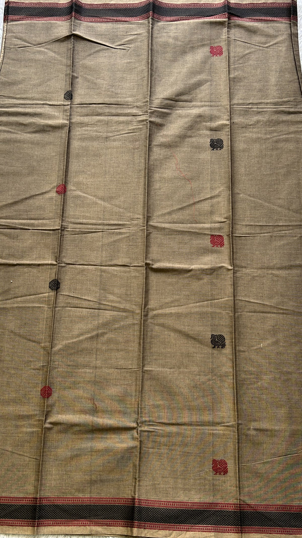 Dark Snuff Kanchi Cotton Dress Material - Sampradaya Designer Studio