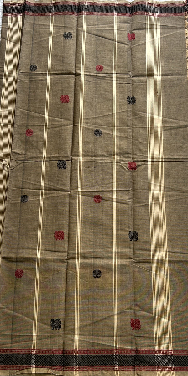 Dark Snuff Kanchi Cotton Dress Material - Sampradaya Designer Studio