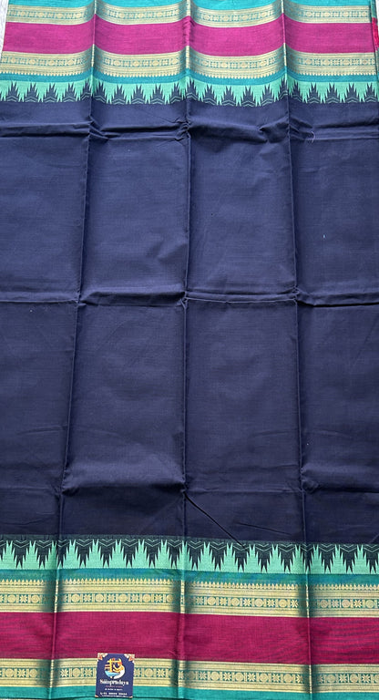 Carbon Blue Color Kanchi Cotton Dress Material