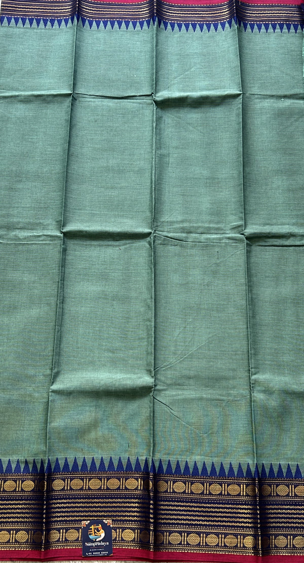 C-Green Color Kanchi Cotton Dress Material - Sampradaya Designer Studio