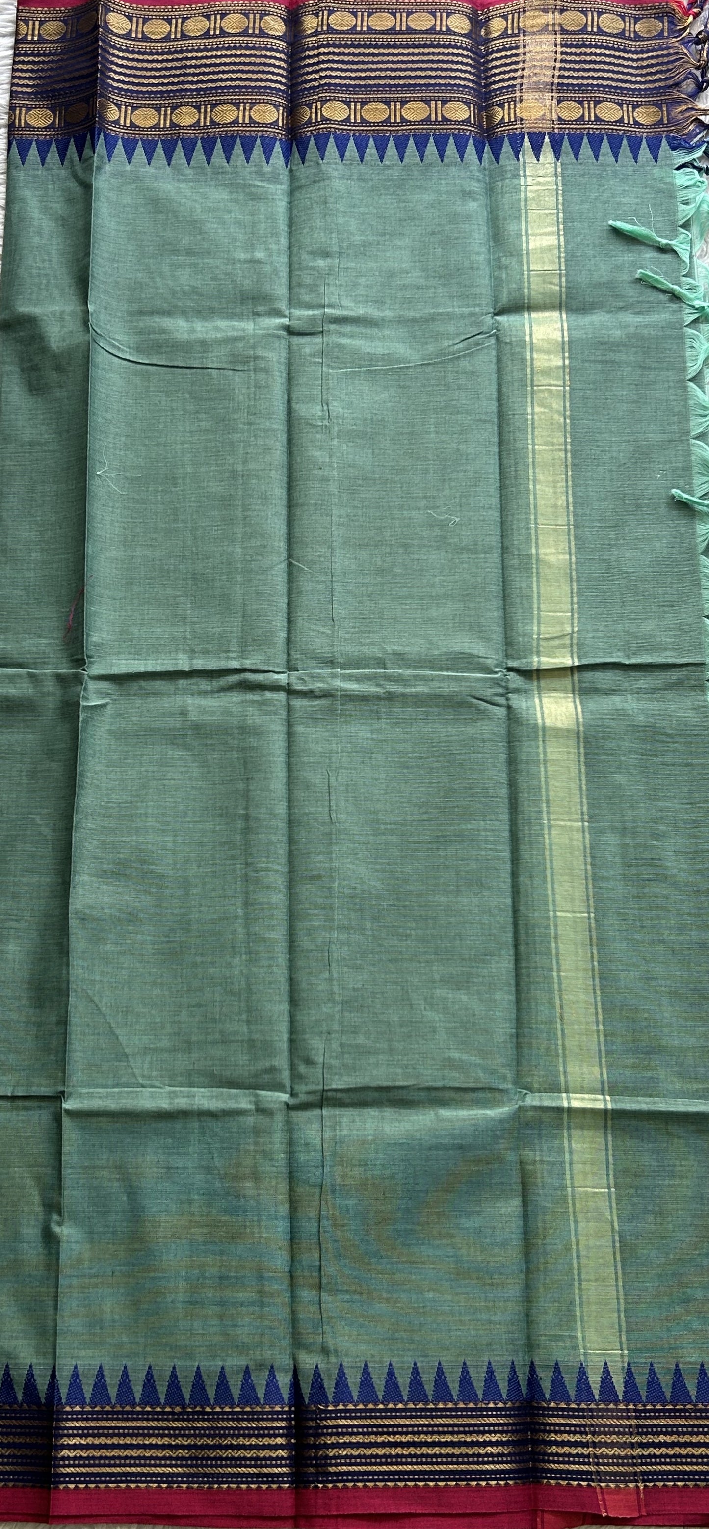 C-Green Color Kanchi Cotton Dress Material