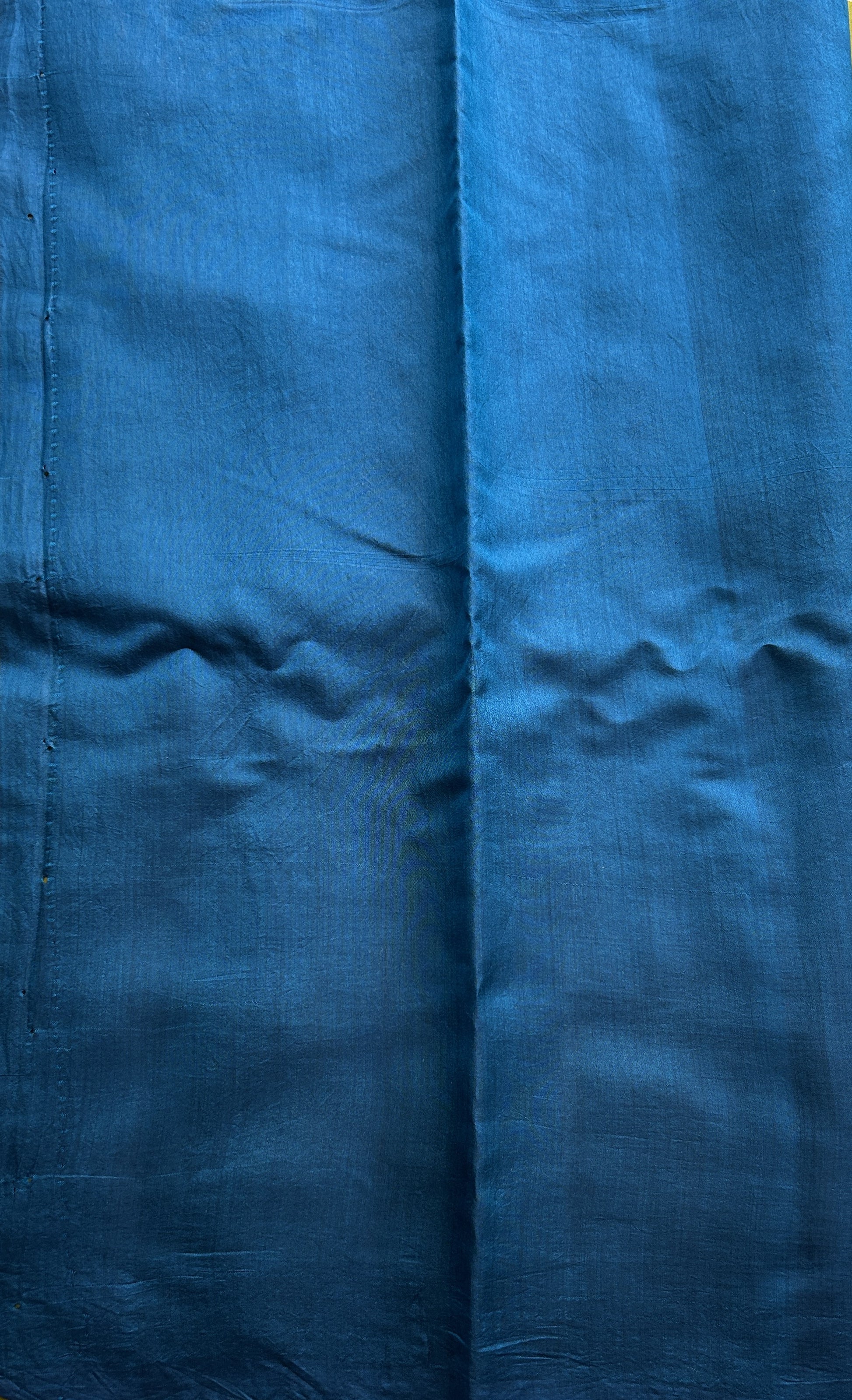 Chiniya Silk Saree Olive Green Colored Exquisite with a Zari Border. - Sampradaya Designer Studio