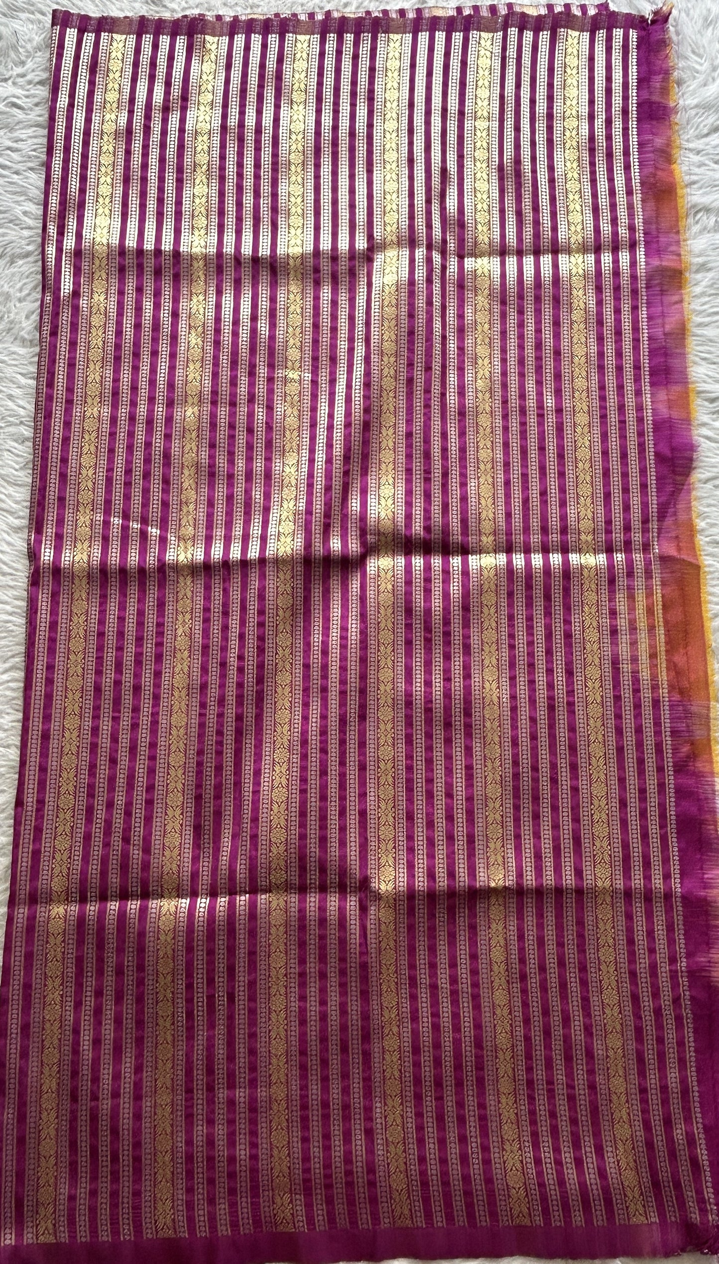 Banarasi Blouse Piece Purple Colored with a Allover Zari Weaving. - Sampradaya Designer Studio
