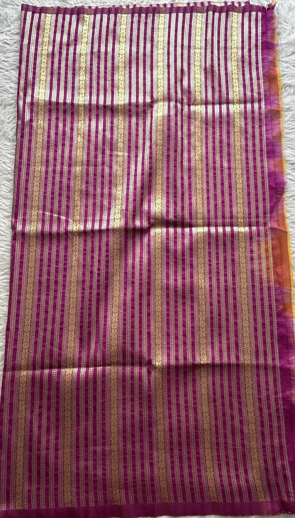 Banarasi Blouse Piece Purple Colored with a Allover Zari Weaving. - Sampradaya Designer Studio