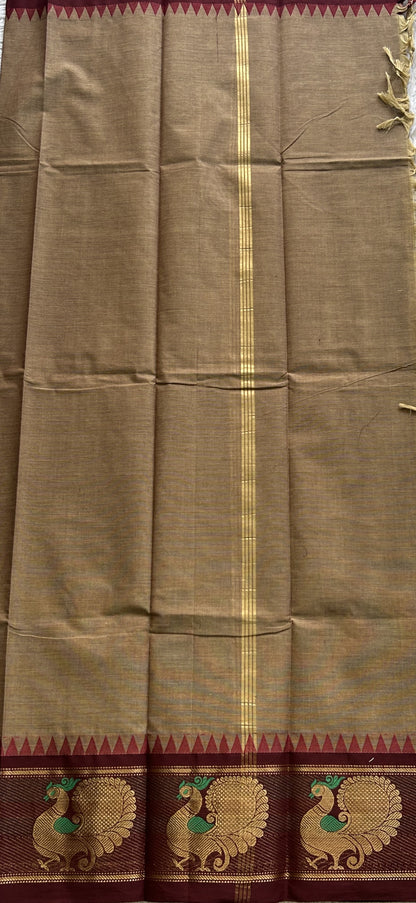 Snuff Color Kanchi Cotton Dress Material