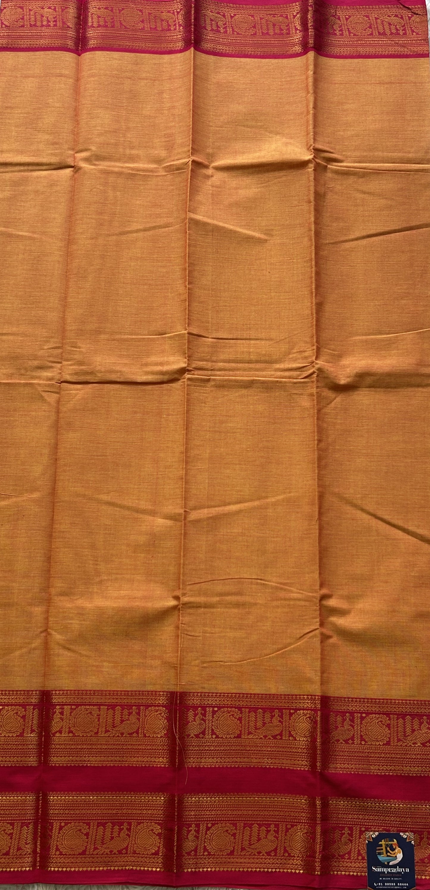 Light Orange Kanchi Cotton Dress Material