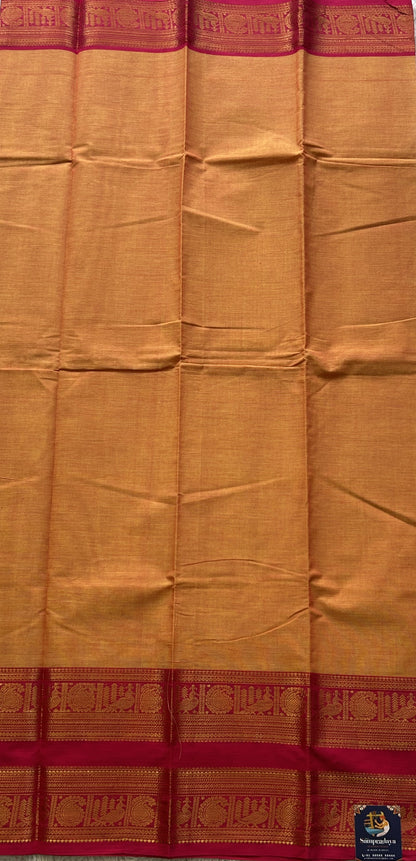 Light Orange Kanchi Cotton Dress Material
