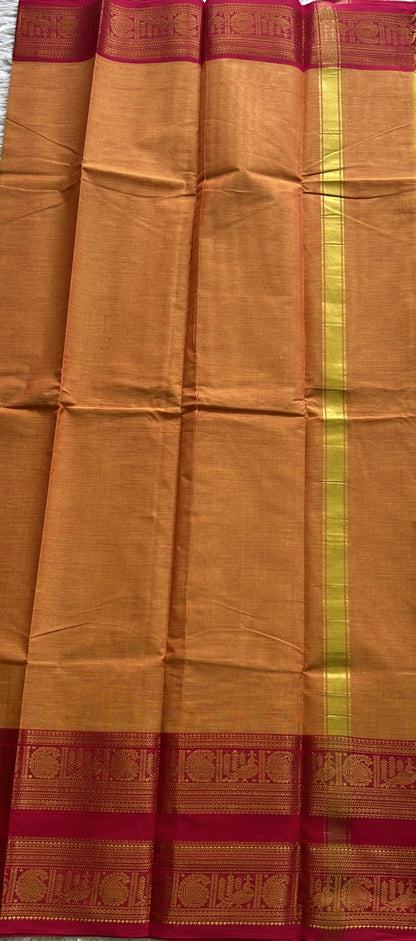 Light Orange Kanchi Cotton Dress Material