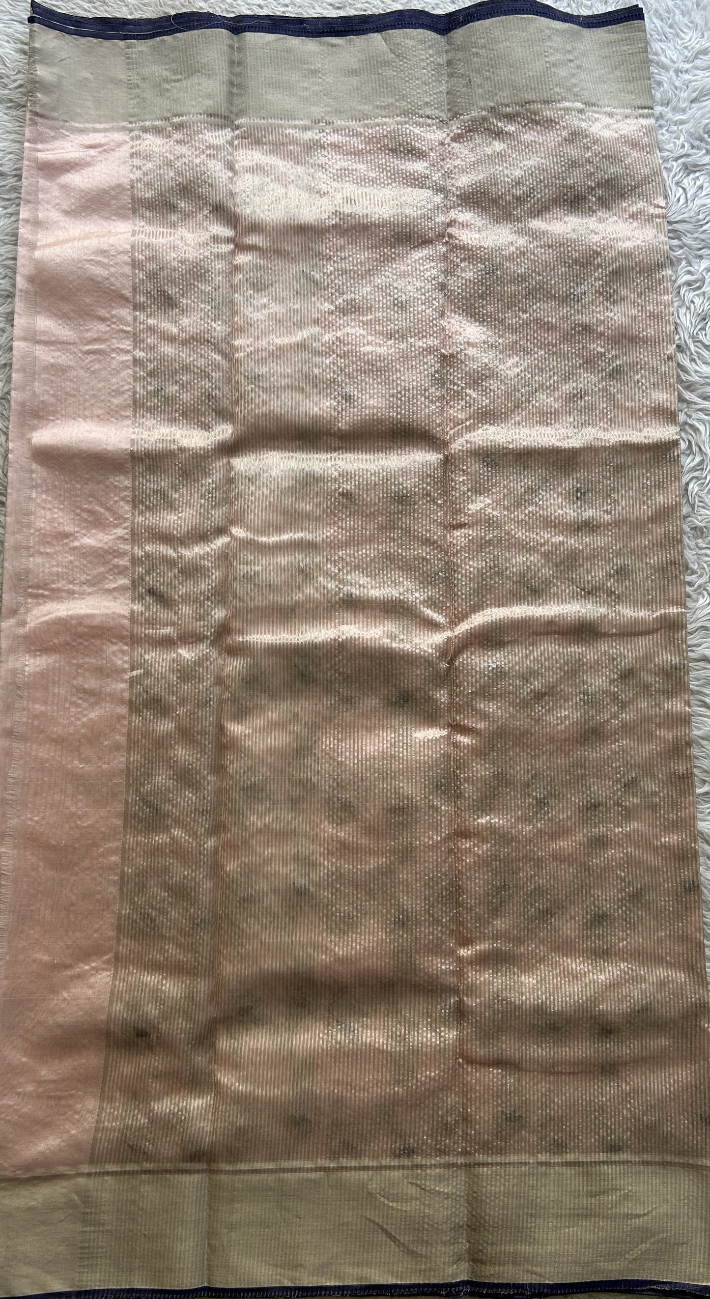 Chanderi Silk Allover Saree Very Light Pink Color Elegantly Paired with a Zari border - Sampradaya Designer Studio
