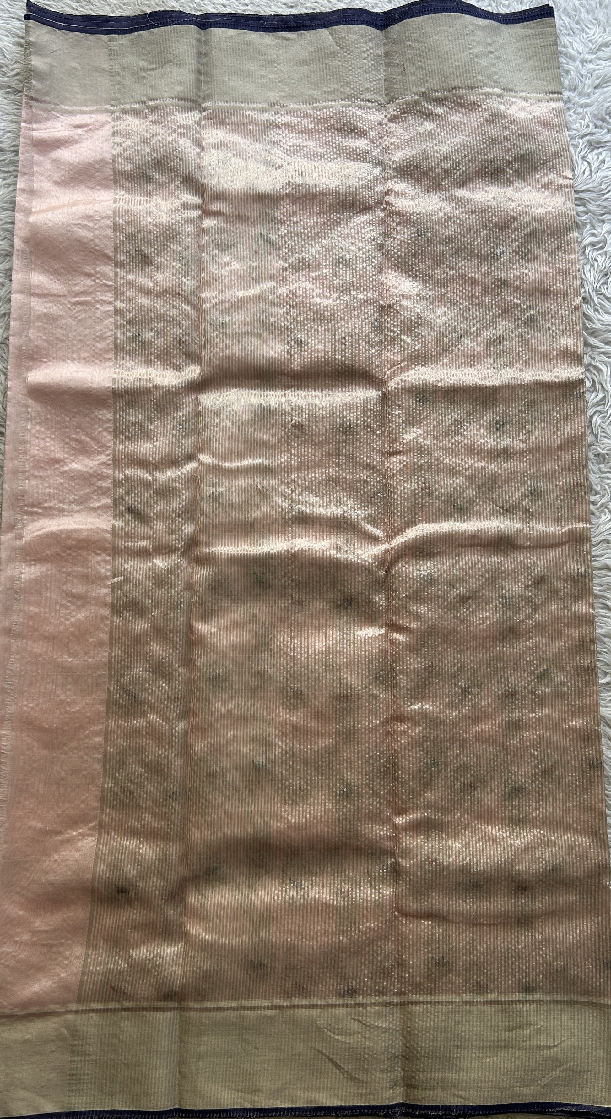 Chanderi Silk Allover Saree Very Light Pink Color Elegantly Paired with a Zari border - Sampradaya Designer Studio