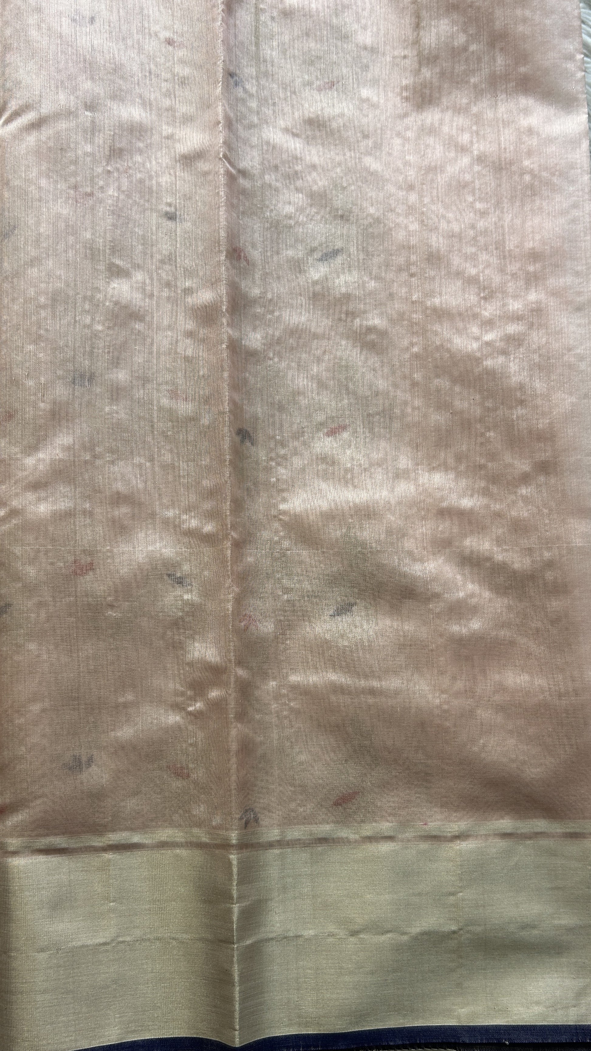 Chanderi Silk Allover Saree Very Light Pink Color Elegantly Paired with a Zari border - Sampradaya Designer Studio