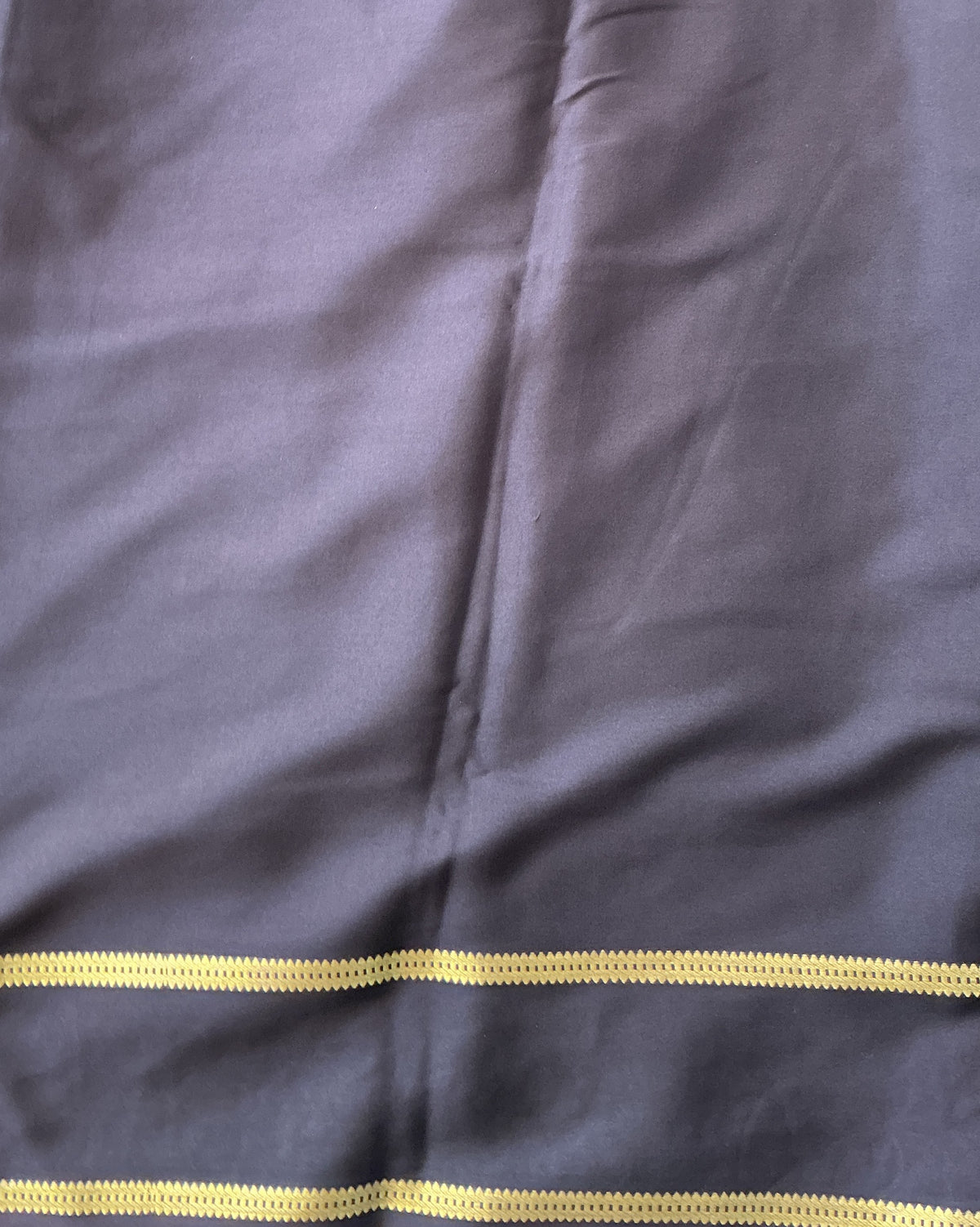 Maroon Mysore Crepe Silk Saree with Silver Zari Border | Pure Handloom | Silk Mark Certified