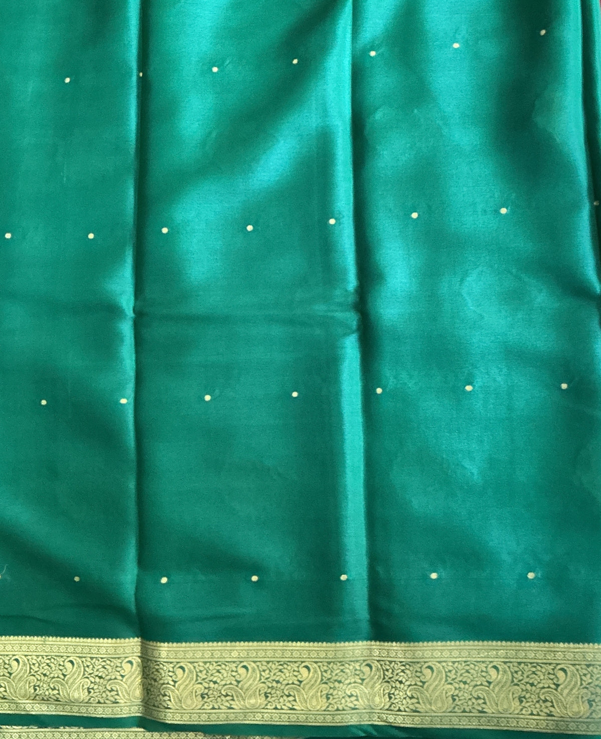 Red Mysore Crepe Silk Saree with Silver Zari Border | Pure Handloom | Silk Mark Certified