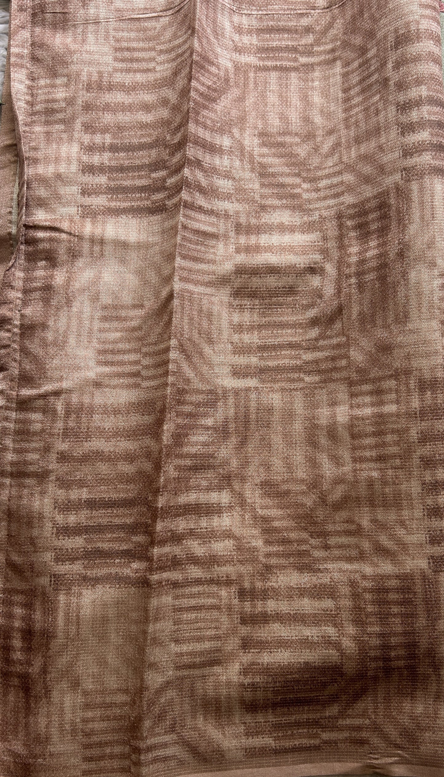 Semi Tussar Saree Very Light Green Colored complemented with a Borderless. - Sampradaya Designer Studio