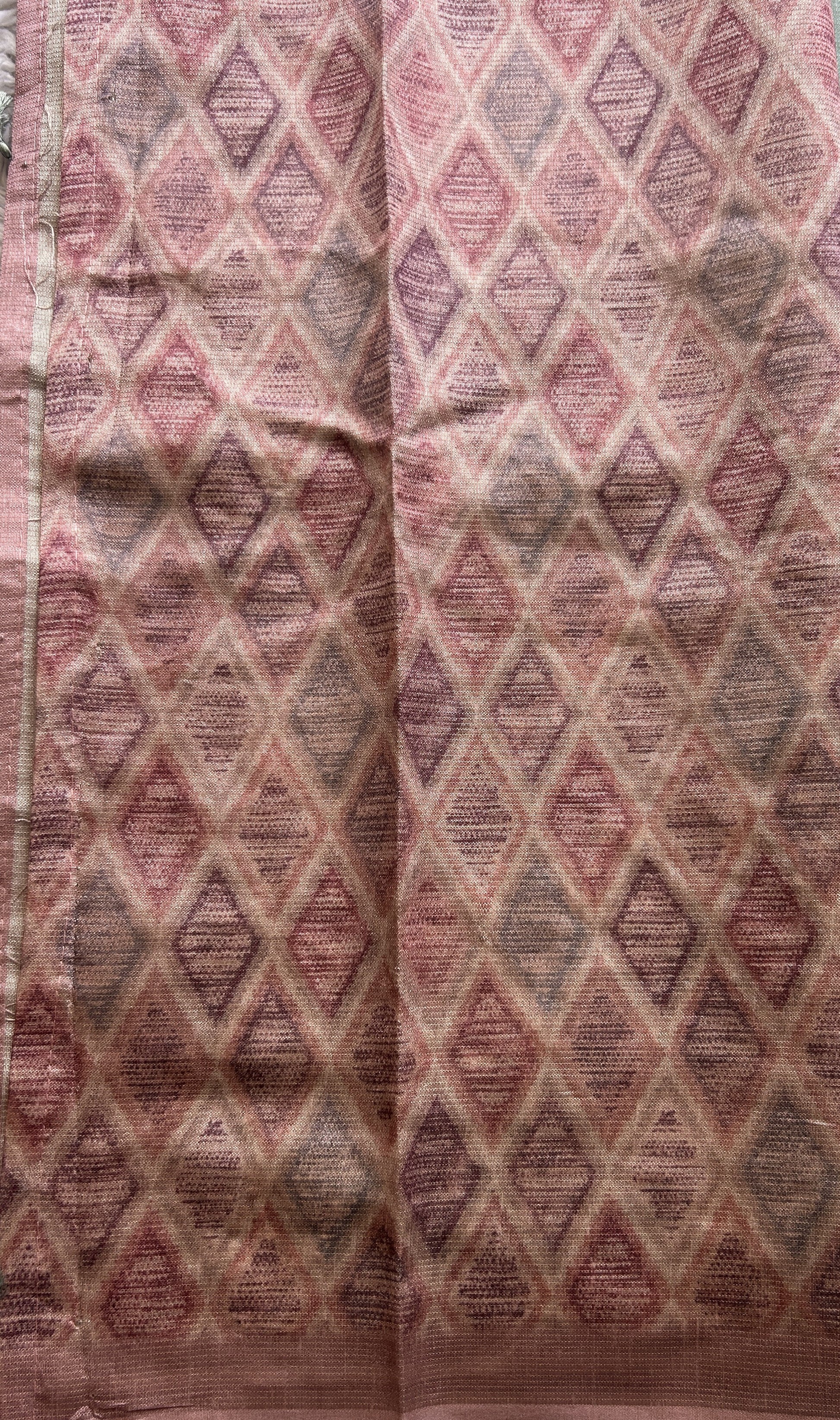 Semi Tussar Saree Light Sea Green Colored complemented with a Borderless. - Sampradaya Designer Studio