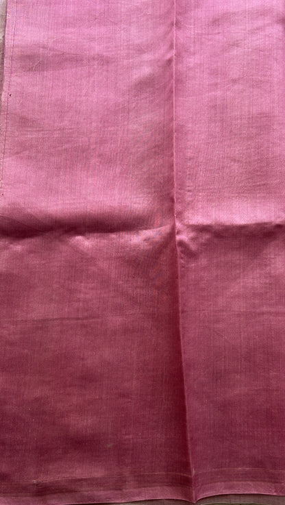 Banarasi Tissue Kora Saree Baby Pink Colored Complemented with a Zari Border. - Sampradaya Designer Studio