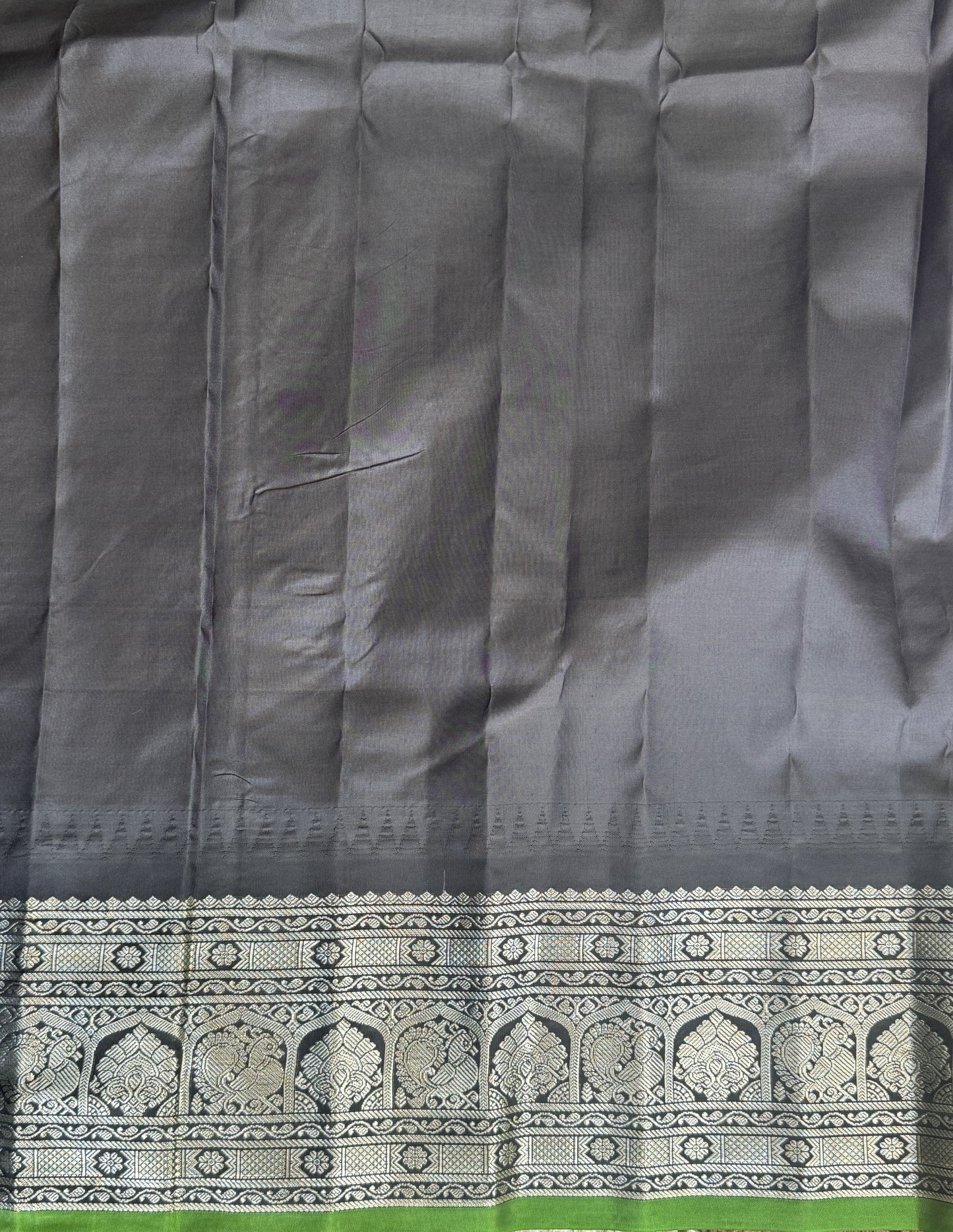Gadwal Pattu Saree Baby Pink colored saree complemented with a Black Zari border - Sampradaya Designer Studio