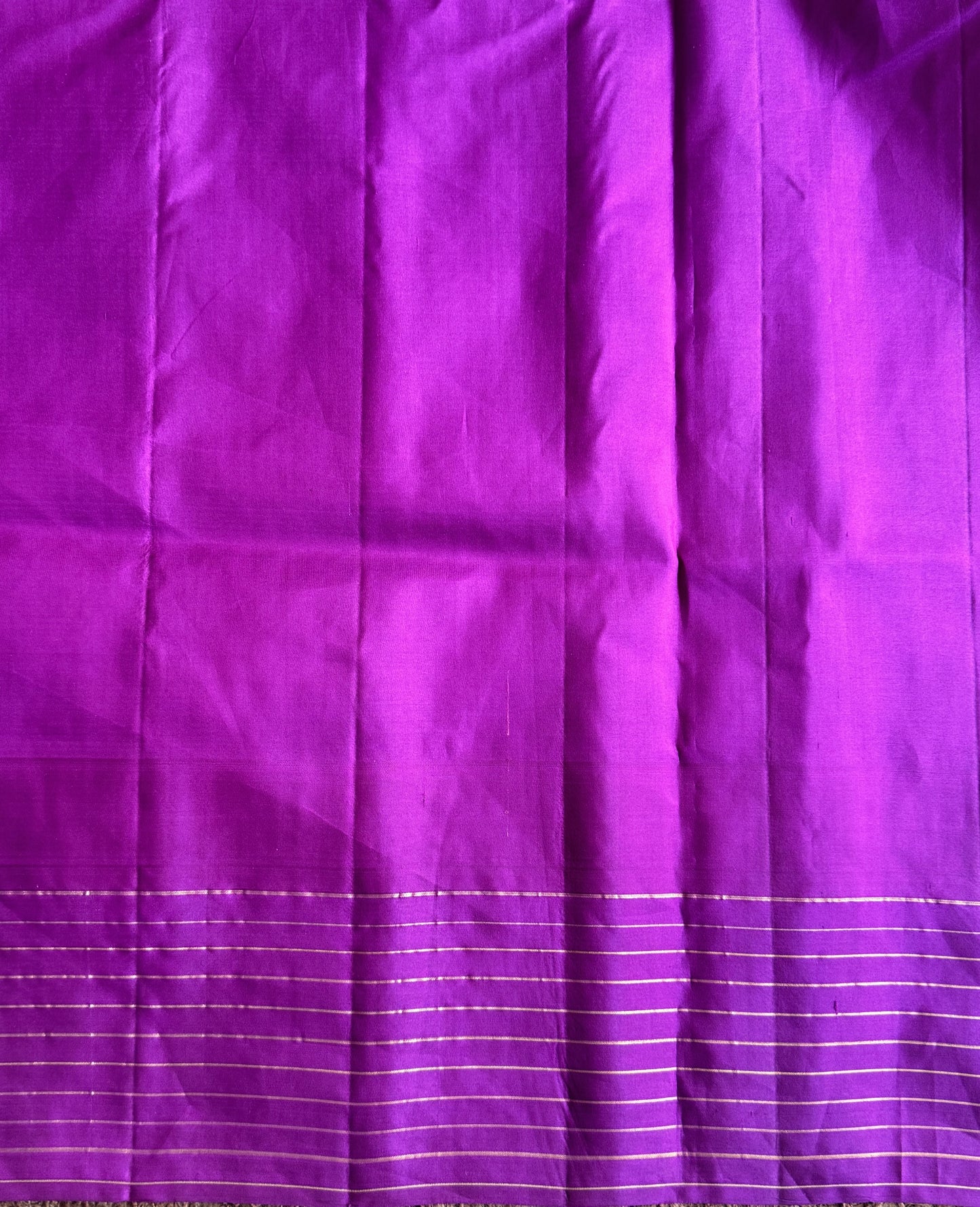 Gadwal Pattu Saree Light Turquoise Blue colored saree complemented with a Purple Checks border - Sampradaya Designer Studio