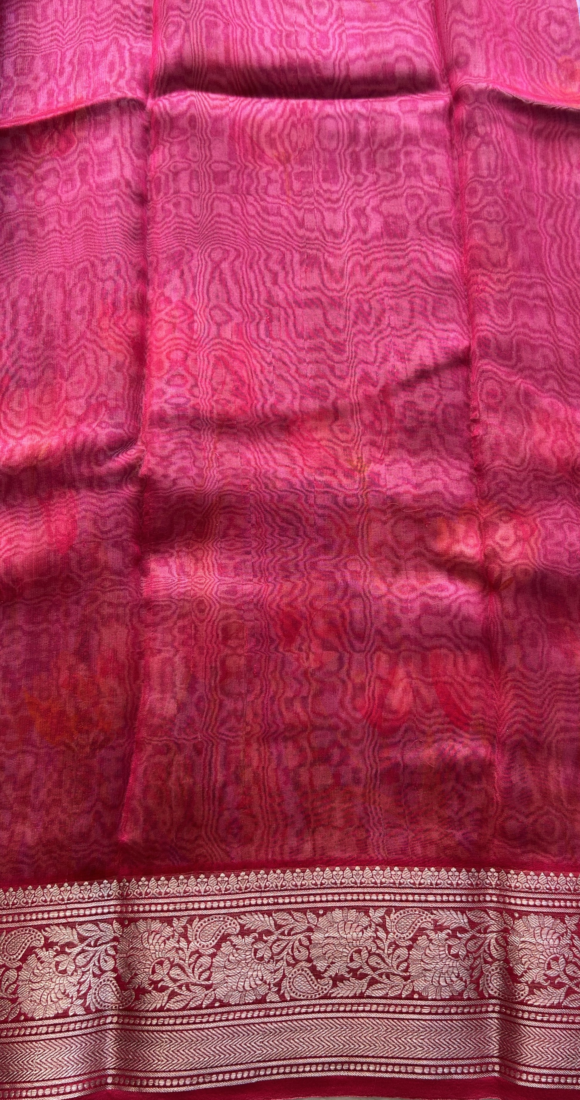 Soft Organza Designer Saree Lilac colored Saree Paired with a Zari border. - Sampradaya Designer Studio