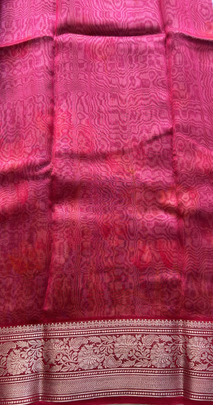 Soft Organza Designer Saree Lilac colored Saree Paired with a Zari border. - Sampradaya Designer Studio