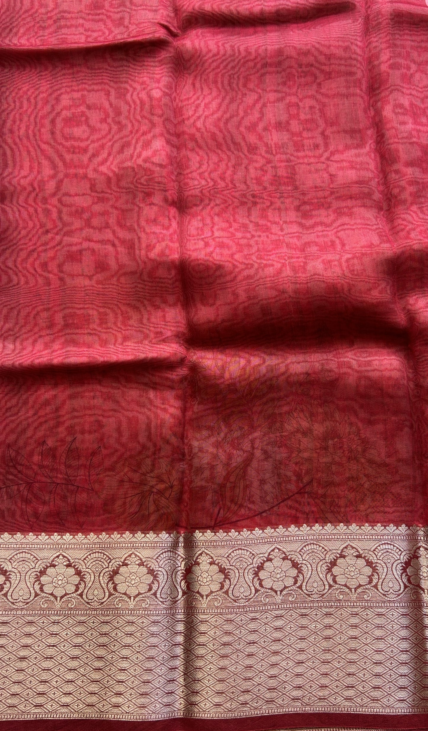 Soft Organza Designer Saree Light Pink colored Saree Paired with a Zari border. - Sampradaya Designer Studio