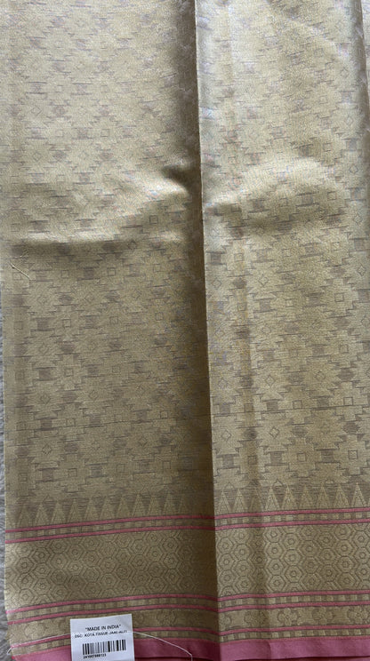 Tissue Organza Saree Very Light Pink Colored Elegantly Paired with a Zari Border. - Sampradaya Designer Studio