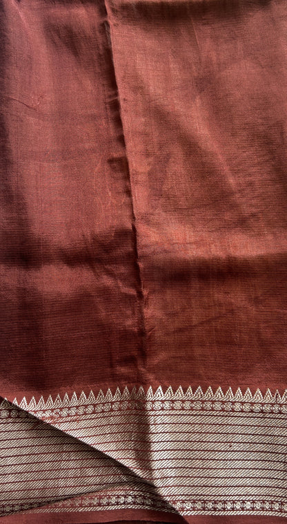 Mangalagiri Pattu Digital Print Saree Cream colored complemented with a Zari Border - Sampradaya Designer Studio