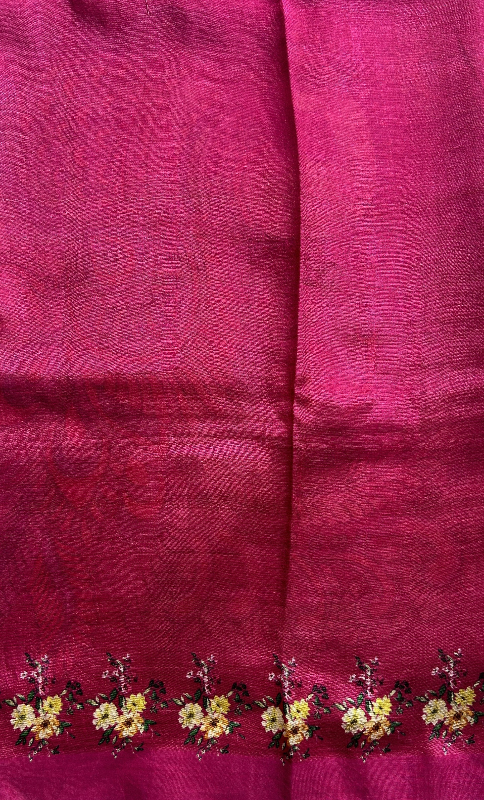 Mangalagiri Pattu Digital Print Saree Baby Pink colored complemented with a Zari Border - Sampradaya Designer Studio