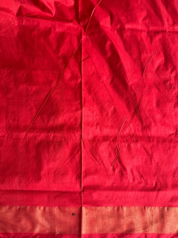 Ikkat Pattu Saree Black colored complemented with a Ikkat Zari border. - Sampradaya Designer Studio