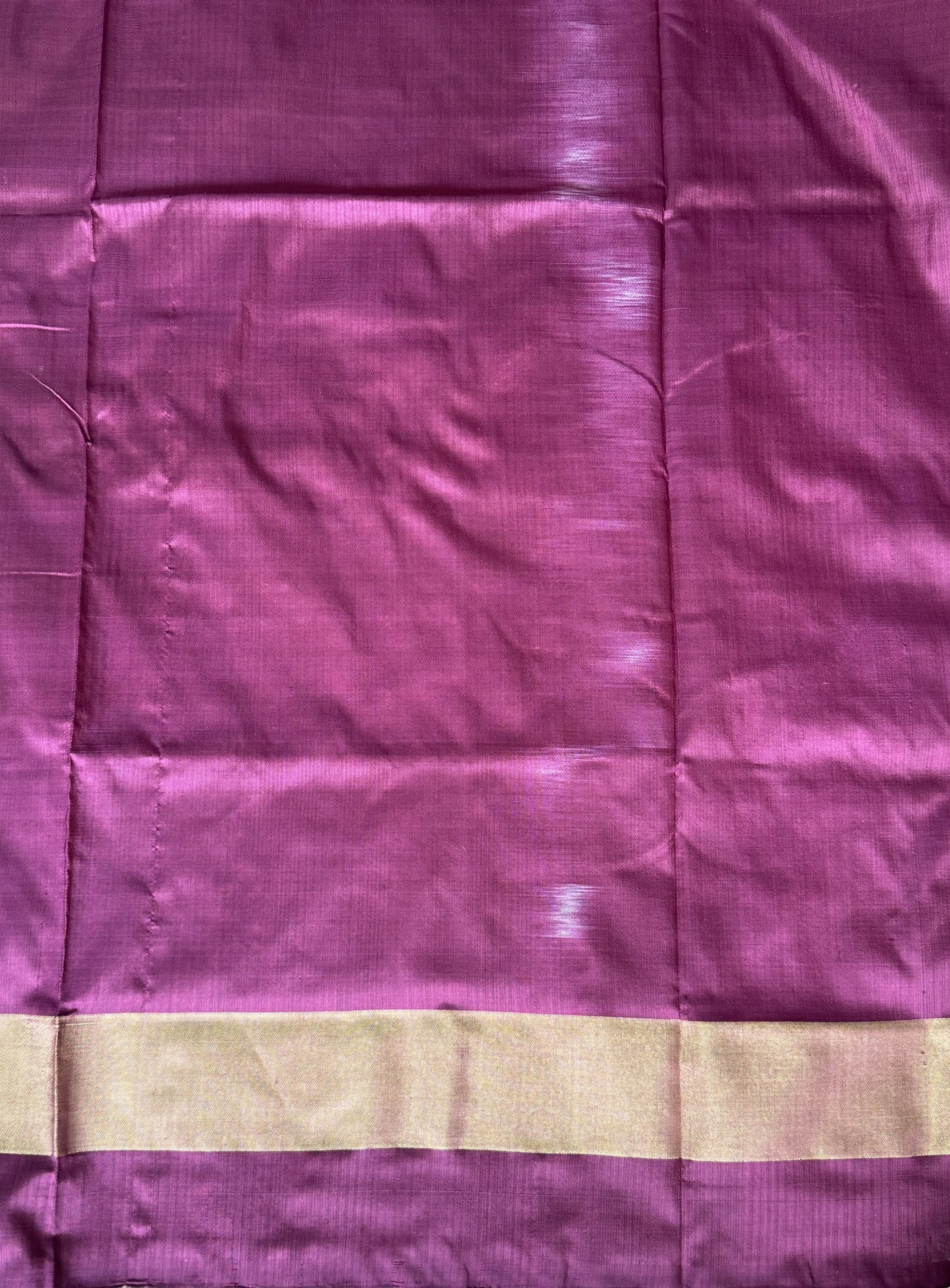 Ikkat Pattu Saree Light Pink colored complemented with a Zari border. - Sampradaya Designer Studio