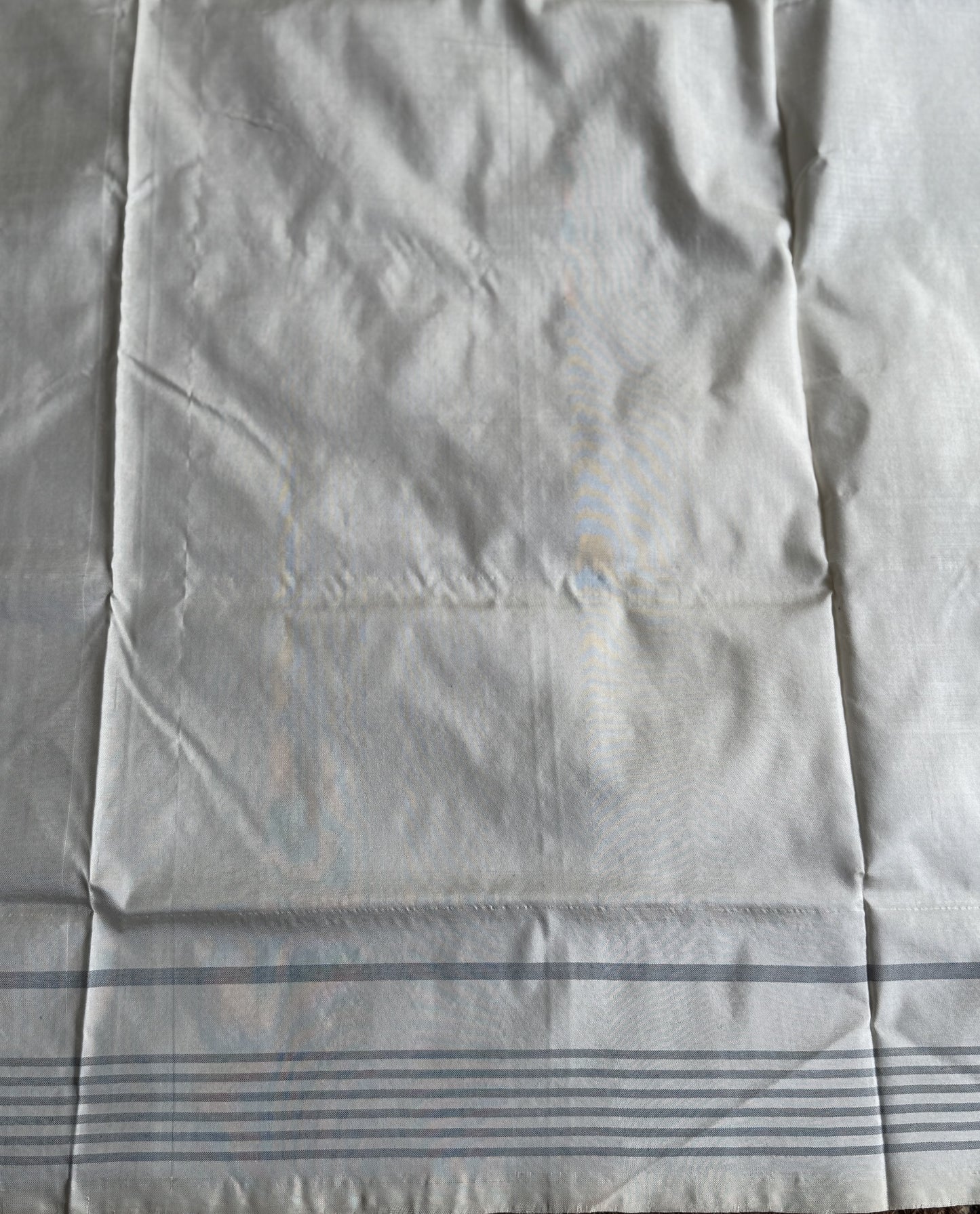 Ikkat Pattu Saree Gray colored complemented with a Patola border. - Sampradaya Designer Studio
