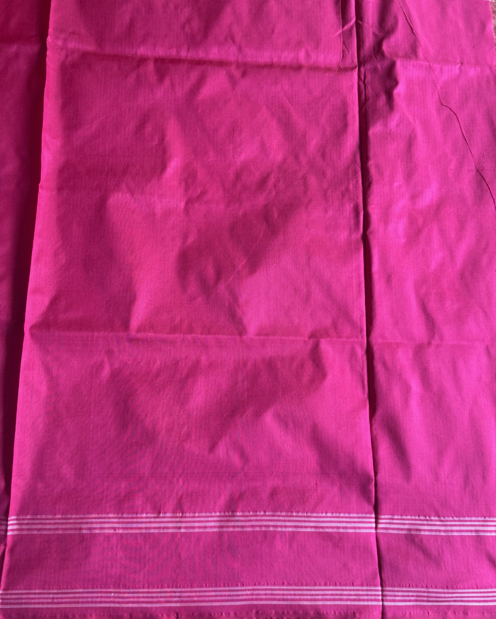 Ikkat Pattu Saree Black colored complemented with a Patola border. - Sampradaya Designer Studio