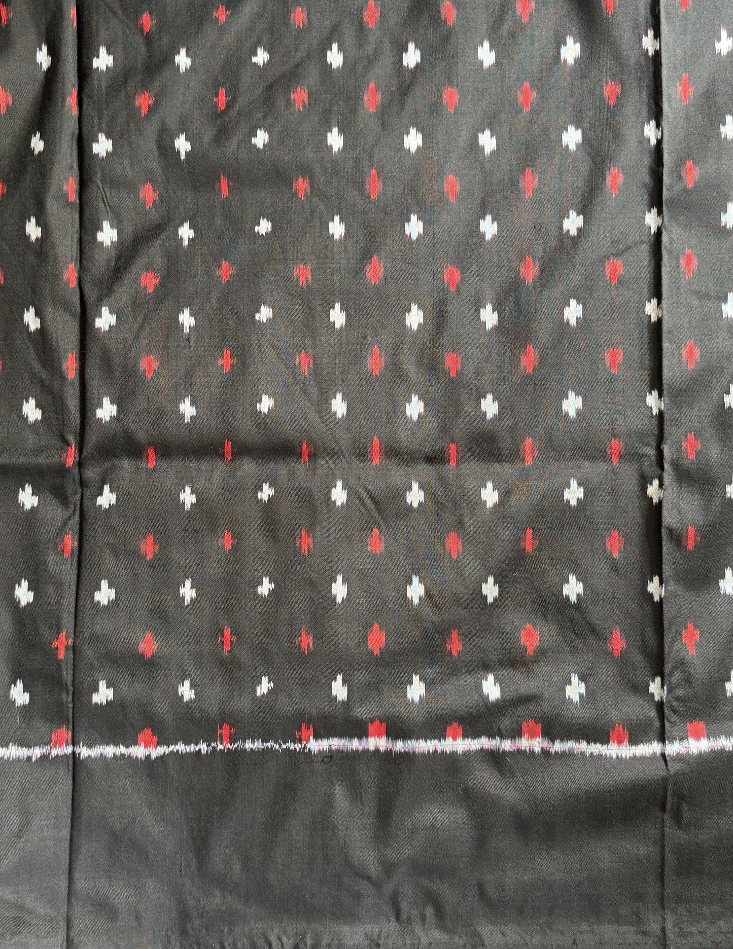 Ikkat Pattu Saree Purple colored complemented with a Checks border. - Sampradaya Designer Studio